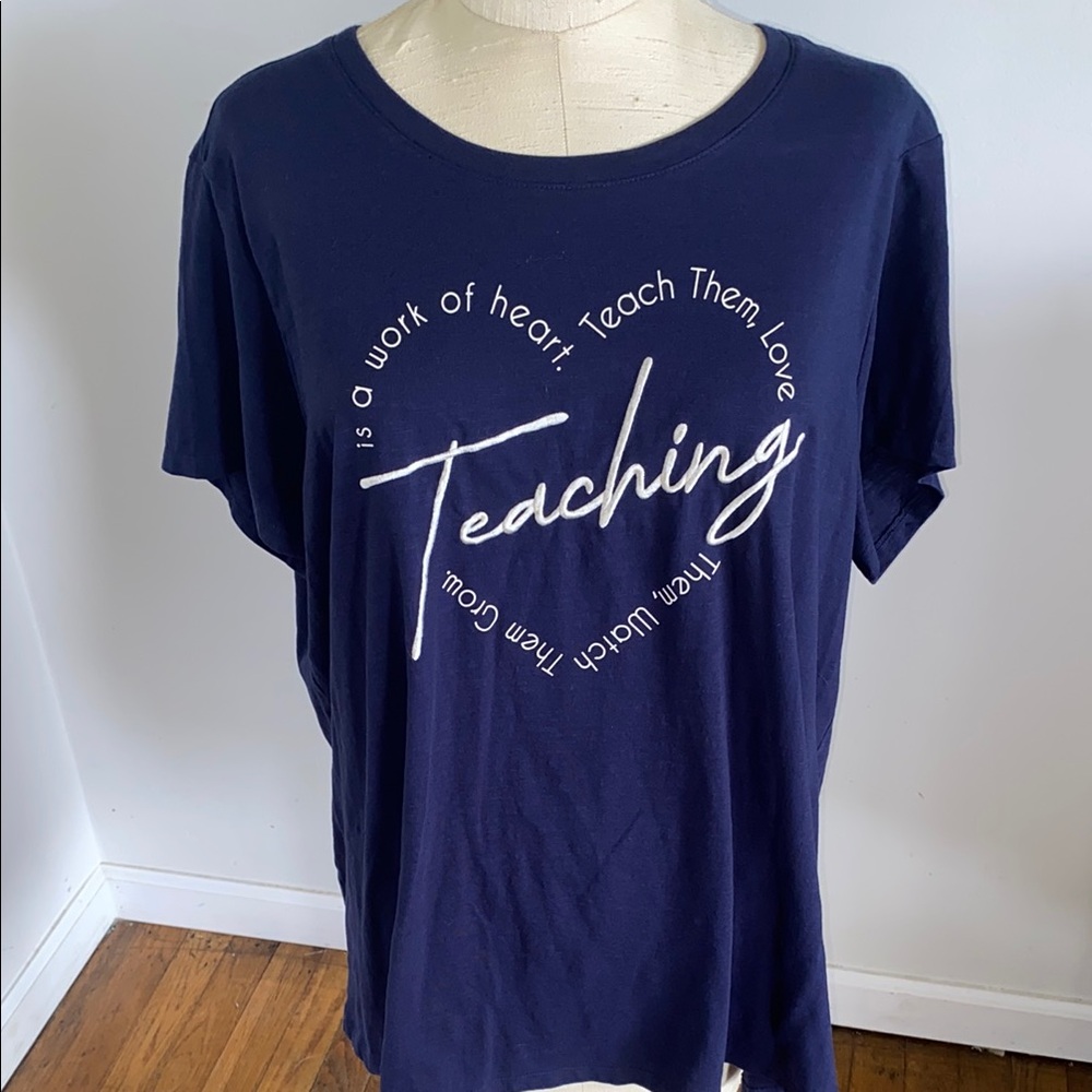 Lane Bryant Navy Blue Teaching Tee